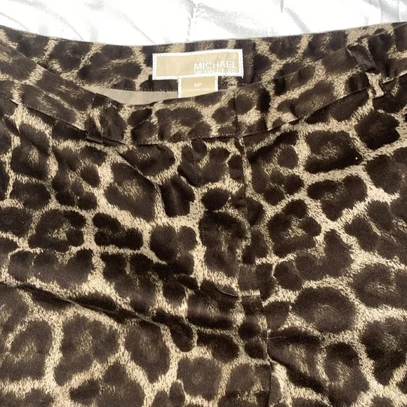 MICHAEL Michael Kors Leopard High Waist Shorts - Picture 3 of 5